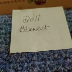 Blue and Purple Doll Blanket